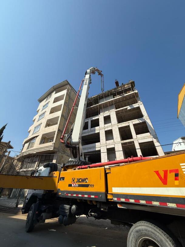 فرایند بتن ریزی سقف طبقات