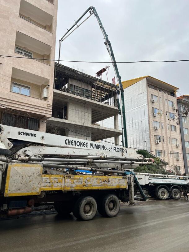 فرایند بتن ریزی سقف طبقات